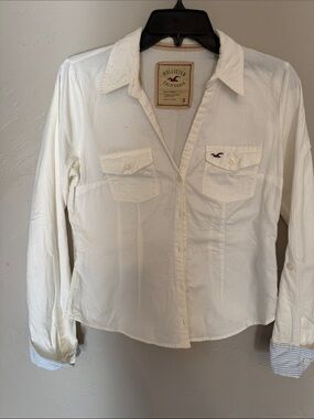 Hollister Y2K Vintage Button Down Shirt Long Sleeve S (L1)